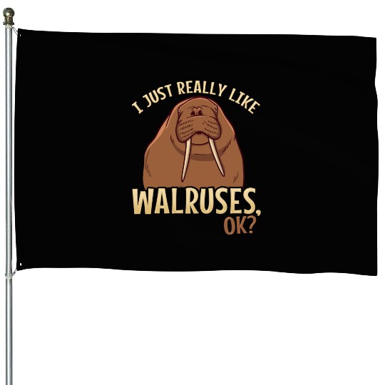 Walrus Walruses Walrus Lover House Flags