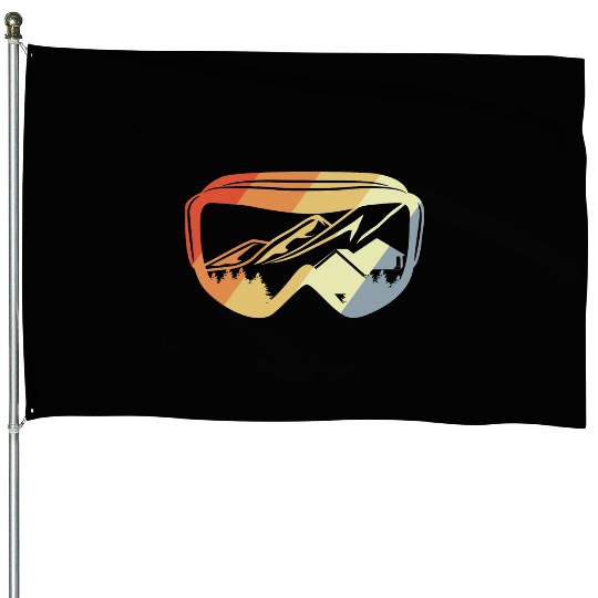 Vintage Snowboarding House Flags