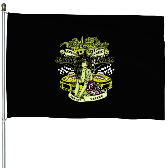Speed Queen - Hot Rod Racing House Flags