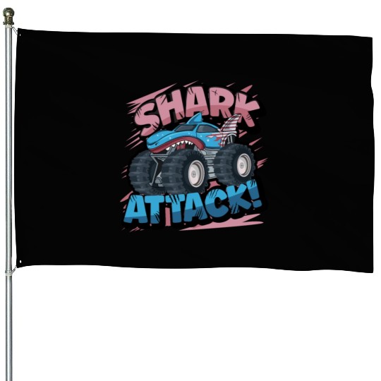 Monster Truck Shark Attack Week 2023 House Flags