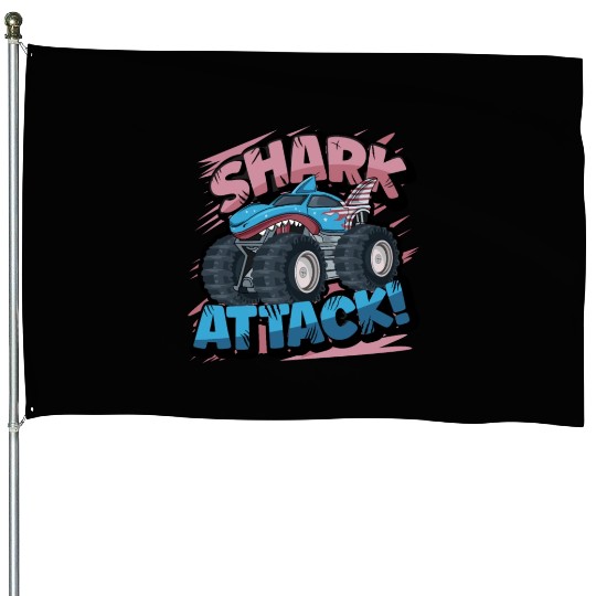 Monster Truck Shark Attack Week 2023 House Flags
