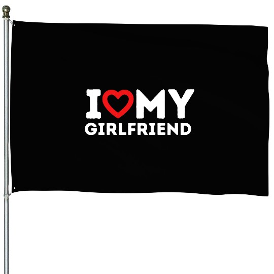 I Heart My GirlFriend House Flags