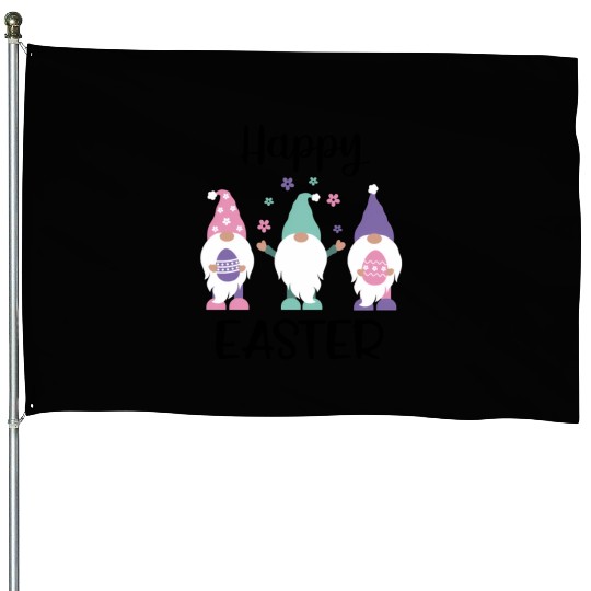 Happy Easter 2020 Gnome Egg Hunt House Flags