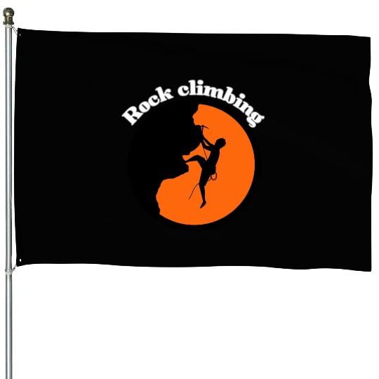 Rock climbing design House Flags