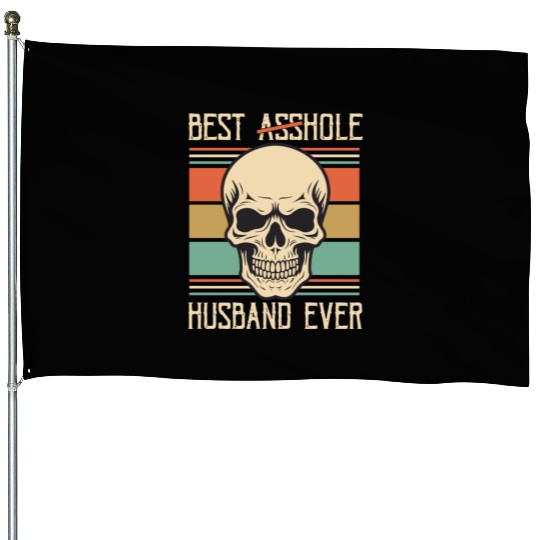 Vintage Best Asshole Husband, Husband png, bride House Flags
