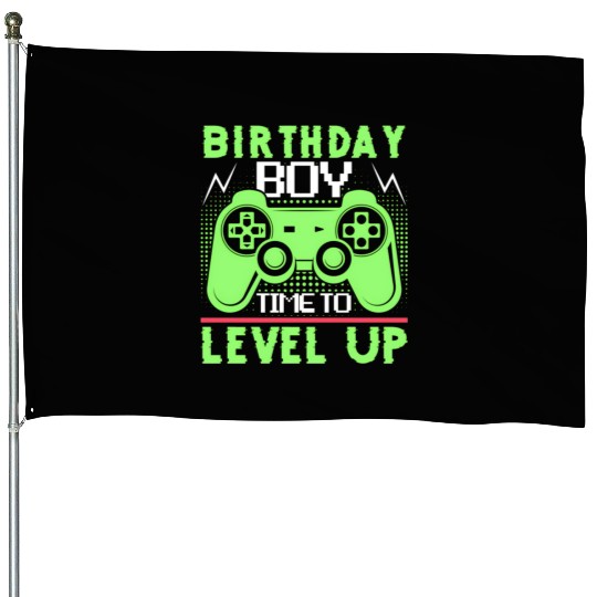 Timet O Level Up Gaming Quotes House Flags