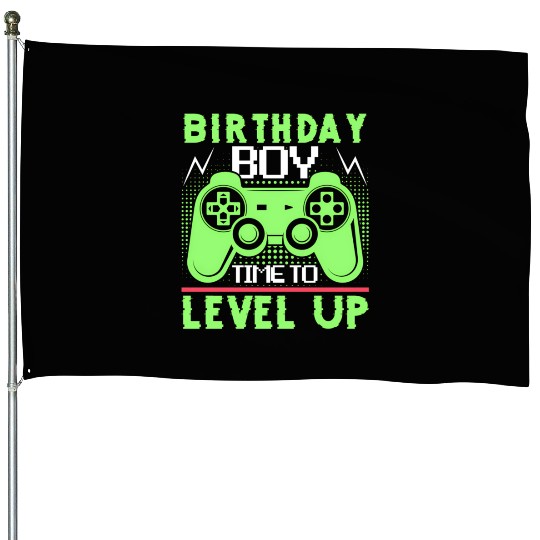 Timet O Level Up Gaming Quotes House Flags