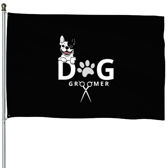 Dog Groomer House Flags Dog Grooming Outfit