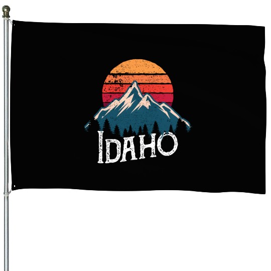 Idaho Id Moains Outdoor Wildness House Flags