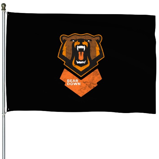 Fierce Modern Bear Down Party Tailgate Sunday House Flags