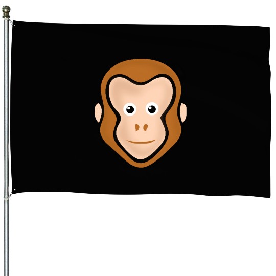 Monkey Face Adorable House Flags
