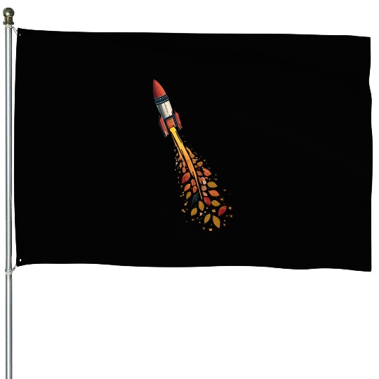 Autumn rocket - leaf-driven flight House Flags