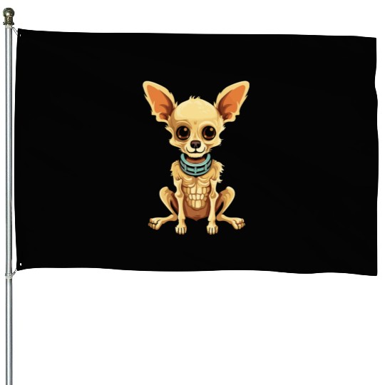 Chihuahua Halloween Puppy Trick Or Treat Dog Lover House Flags