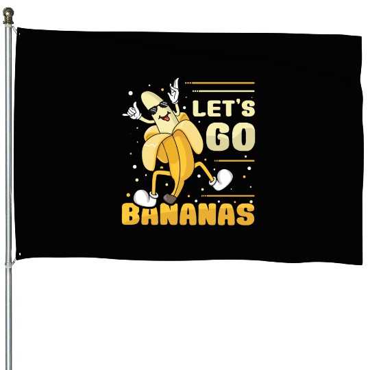 Happy Funny Banana Meme Let Us Go Banana House Flags