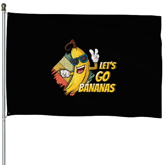 Cool Funny Banana Meme Let Us Go Banana House Flags