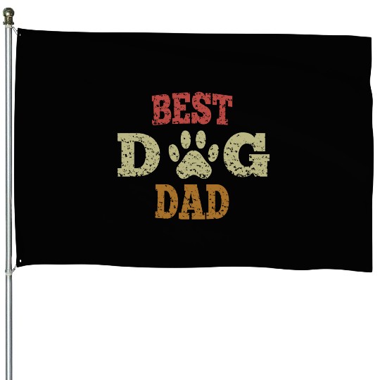 Best Dog Dad House Flags