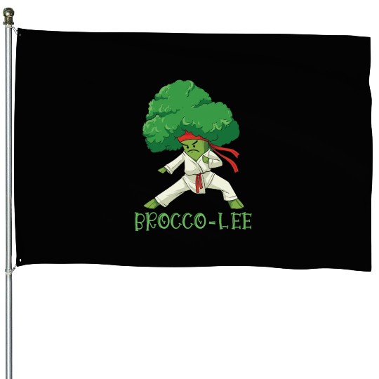 Broccoli Martial Arts Karate MMA Boxing Kicks House Flags