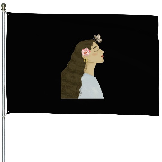 summer pink natures House Flags