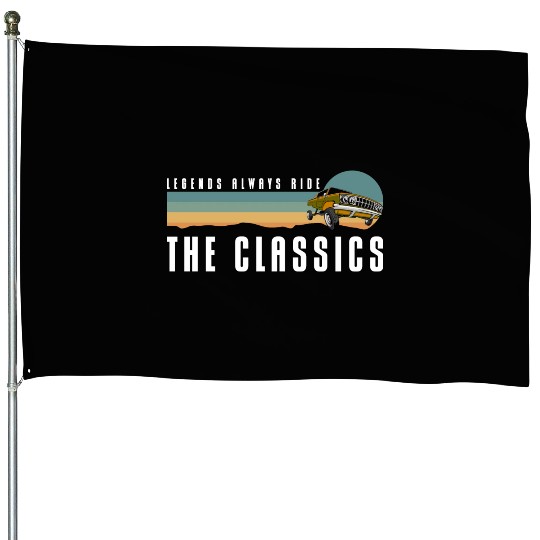 Classic Car Muscle Car Mechatronics Engineer Motor House Flags