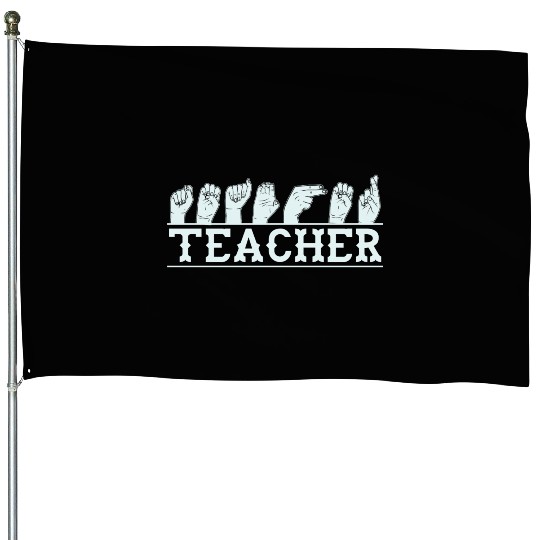 Sign Language Teacher Asl Conversation House Flags
