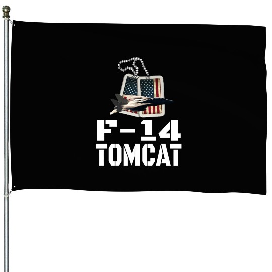 F 14 Tomcat US Flag House Flags