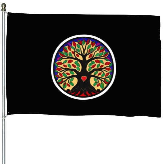 Tree: detailed, relaxing, & positive House Flags