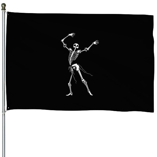 Dancing Skeleton White House Flags