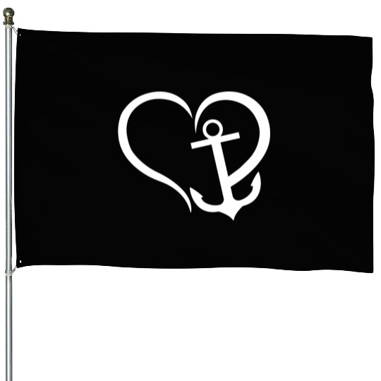 Preppy Nautical Anchor For Sailors Boaters House Flags