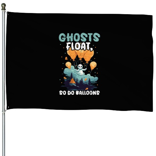 Balloon Halloween Trick Or Treat Spooky Boo Ghost House Flags