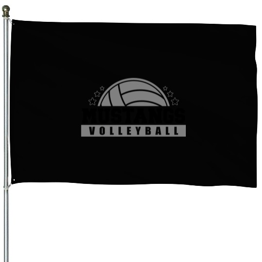 Mustangs Volleyball Coach Sports Team Spirit Wear House Flags