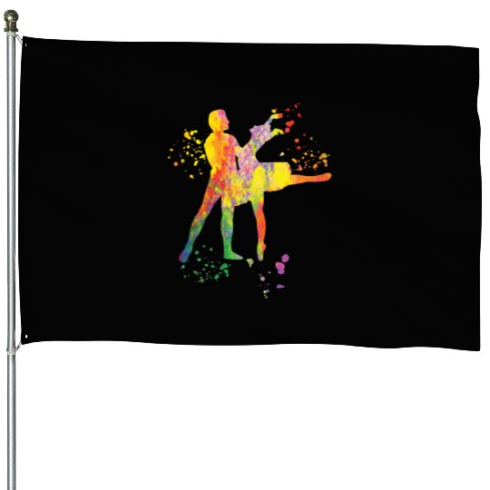 Ballet Dance Couple Woman Ballerina House Flags