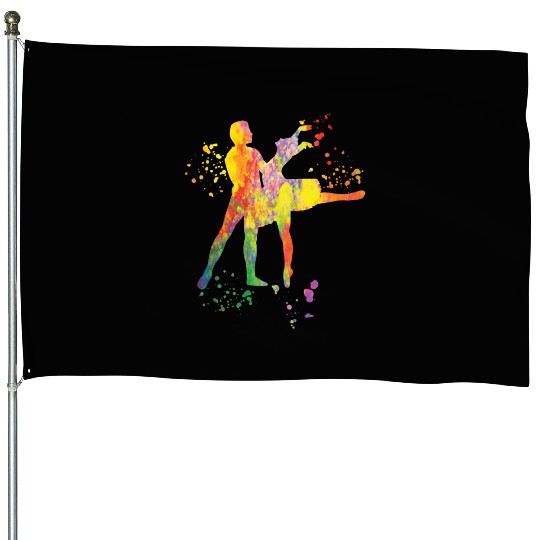 Ballet Dance Couple Woman Ballerina House Flags