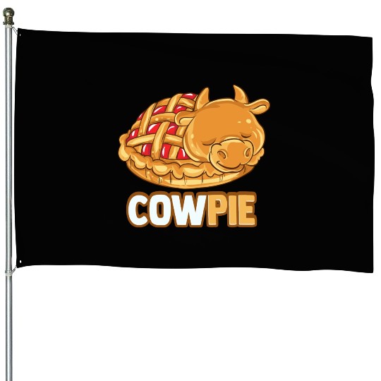 Cowpie Funny Food Lover Gifts Cow Animal Cattle House Flags