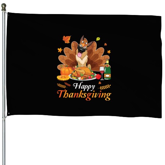 King Shepherd Turkey Costume Wine Pie Pumpkin House Flags