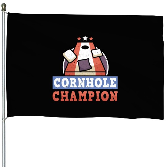 Grunge Cornhole Champion Bean Bag Lover House Flags