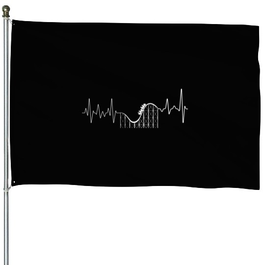 Roller Coaster Heart Beat House Flags