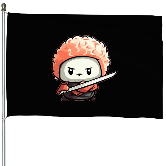 Anime Sushi Lover Nigiri Sashimi Food Manga Otaku House Flags