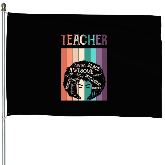 Teacher Black History Month Melanin House Flags