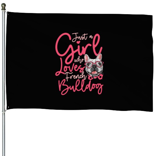 Loves french bulldog House Flags