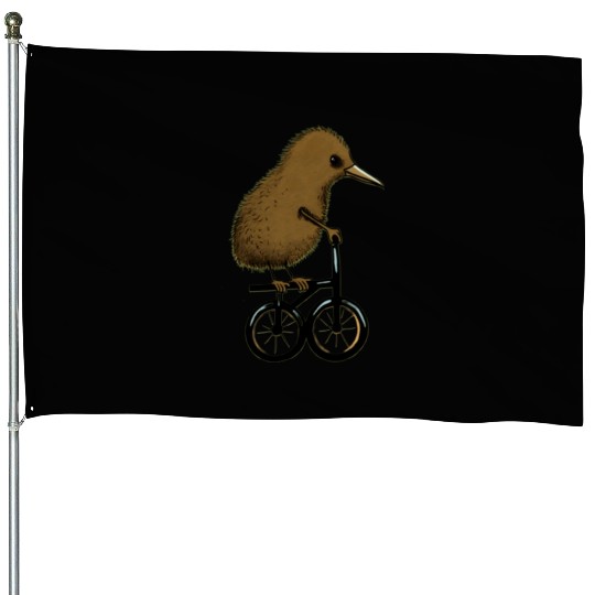 Kiwi Bird On Cycle House Flags