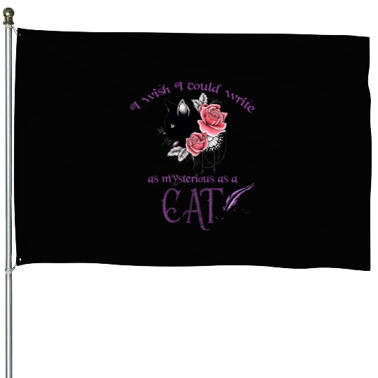 Mysterious Cat Edgar Allan Poe House Flags