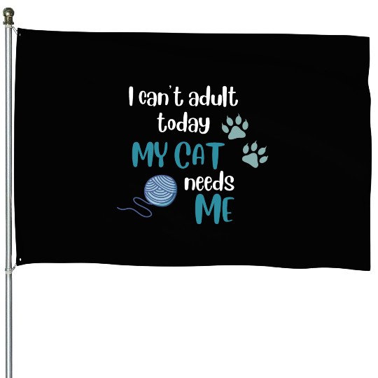 Cat Meme Funny House Flags