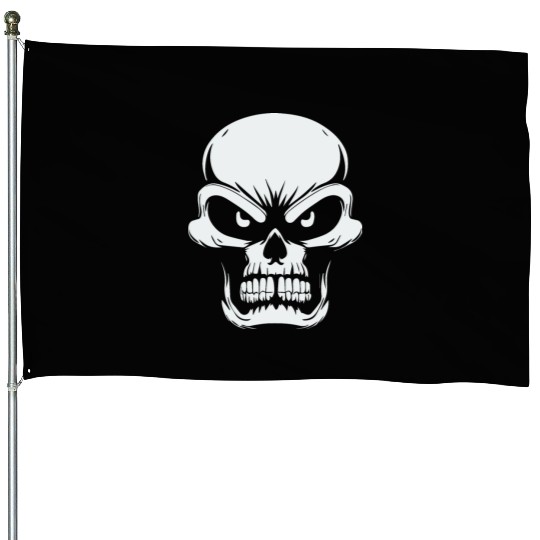 Angry Skull of Darkness House Flags