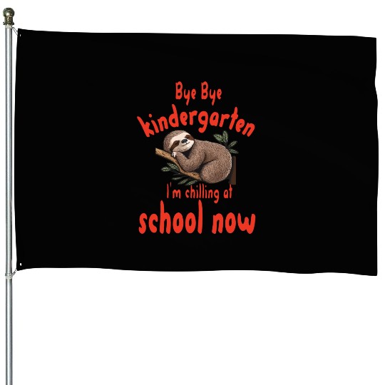 School kid, first grade, chill at school House Flags