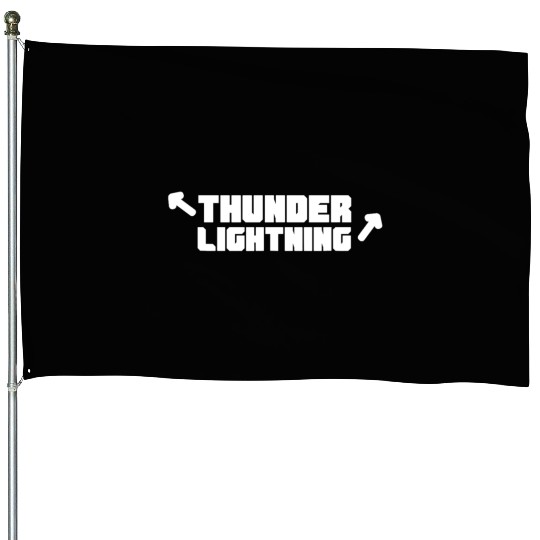 thunder and lightning muscle and workout House Flags