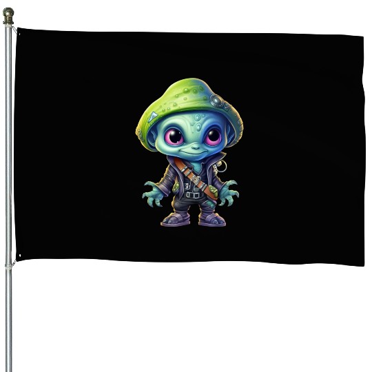 Alien Extraterrestrial Pirate House Flags