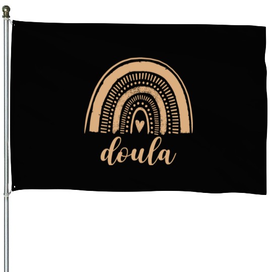 Doula Rainbow Leopard Birth Doulas Gift House Flags