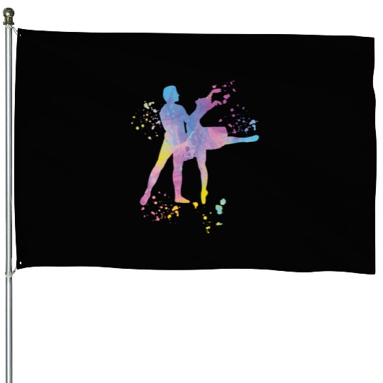 Ballet Dance Couple Woman Ballerina House Flags