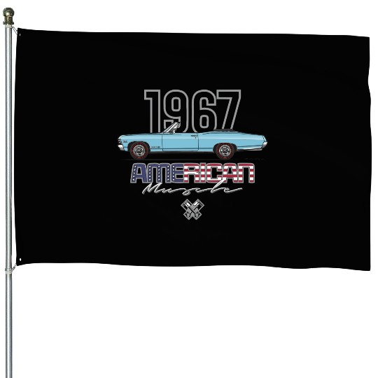 American Light Blue Convertible House Flags