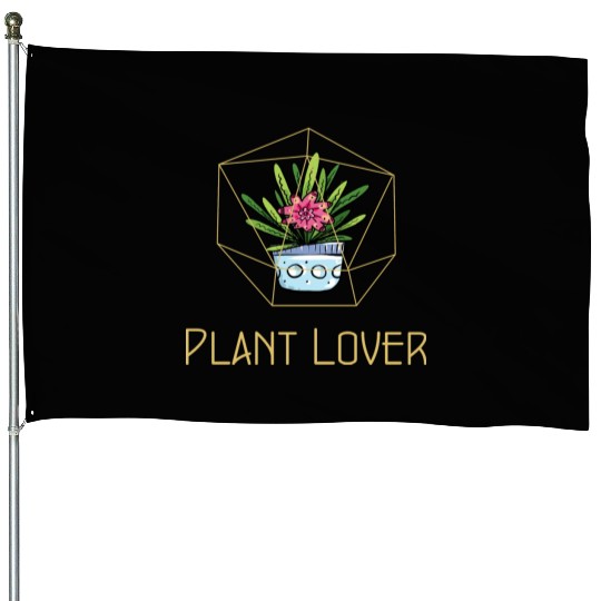 Plant Lover Fancy Houseplant House Flags